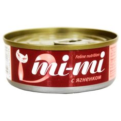 Корм для кошек Mi-Mi 1 шт. Для кошек и котят Ягненок в желе 0.08 кг