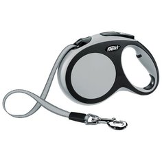 Поводок-рулетка для собак Flexi New Comfort L ленточный (60 кг) серый 5 м