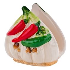 Салфетница ELFF ceramics Бабушкины соленья розовый/красный