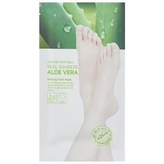 NATURE REPUBLIC Пилинг-маска для ног Real squeeze aloe vera 50 г