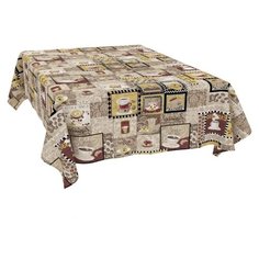 Скатерть Текстильная лавка Кофейное изобилие (Скр_150_6) 150х150 см коричневый