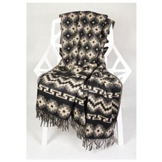 Плед Incalpaca Сантьяго, 130х180 см черный/бежевый