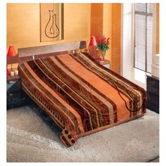 Плед Мягкий сон Veroni, 180 х 220 см (ПФ-180-12) коричневый