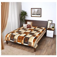 Плед Мягкий сон Veroni, 180 х 220 см (ПФ-180-04) коричневый