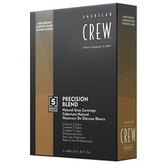 American Crew Precision Blend краска-камуфляж для седых волос, 5/6 пепельный