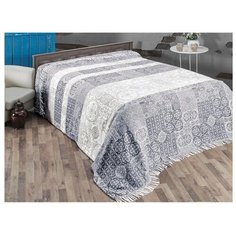 Плед KARNA хлопок MARSHAL 3062/3, 220 x 240 см коричневый/серый
