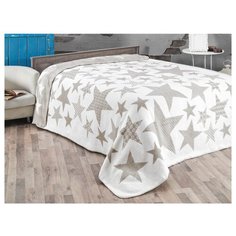 Плед KARNA хлопок STARS, 180 x 240 см бежевый