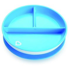 Тарелка Munchkin Stay Put Suction Plate (11213) голубой