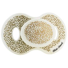 Пустышка силиконовая ортодонтическая Elodie Details Gold Shimmer 3 м (1 шт.) золотистый/белый