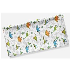 Простыня Сказка Динозавры 150 х 215 см белый/зеленый