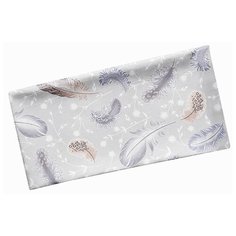 Пододеяльник Сказка Перышко 175 х 215 см серый/фиолетовый/белый