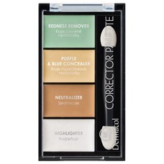 Dermacol Палетка корректоров Corrector palette, оттенок зеленый/желтый/телесный/белый
