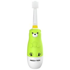 Звуковая зубная щетка MEGA Ten Kids Sonic Мишка, зеленый/белый