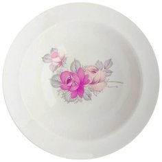 Дулёвский фарфор Миска круглая Дикая роза 500 мл белый