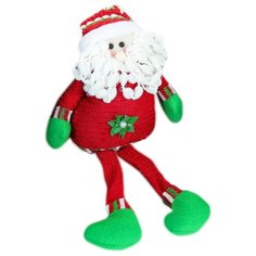 Мягкая игрушка Зимнее волшебство Дед Мороз с цветочком красный 50 см