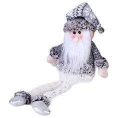 Мягкая игрушка Зимнее волшебство Дед Мороз с бубенчиком - длинные ножки 40 см