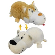 Мягкая игрушка 1 TOY Вывернушка Бежевый Хаски-Полярный медведь 20 см