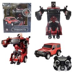Робот-трансформер 1 TOY Джип черный/красный