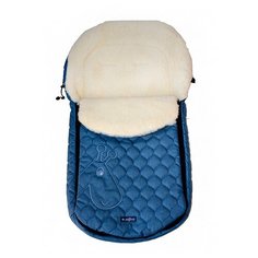 Конверт-мешок Womar S61 Giraffe-melange fabric quilted embroidery в коляску 95 см синий