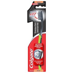 Зубная щетка Colgate Шелковые Нити с древесным углем для здоровья десен, мягкая, зеленый