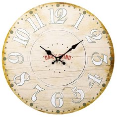 Часы настенные кварцевые Русские подарки 138644 бежевый