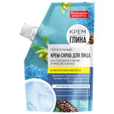Народные рецепты крем-скраб для лица Крем-глина Питательный 50 мл
