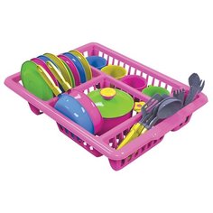 Набор посуды ТехноК 3282 красный/белый/голубой/фиолетовый