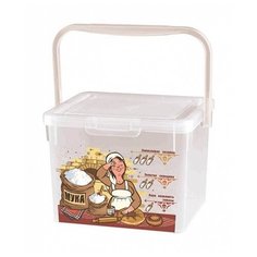 Phibo Контейнер для муки с декором прозрачный с рисунком