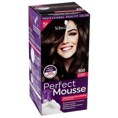 Schwarzkopf Perfect Mousse Стойкая краска-мусс для волос, 500, Средний каштан