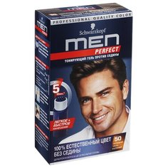 Schwarzkopf Men Perfect Тонирующий гель против седины, 50, Натуральный Светло-Каштановый
