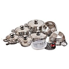 Набор посуды MunchenHaus MH-1119 19 пр. серебристый