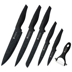 Набор Zillinger 5 ножей и овощечистка ZL-795/ZL-796 черный