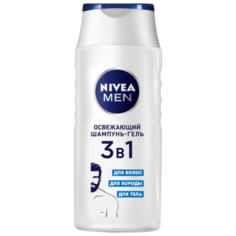 Гель-шампунь для душа Nivea Men Освежающий 3 в 1, 250 мл