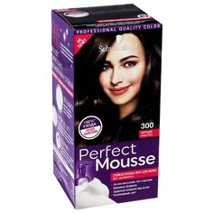 Schwarzkopf Perfect Mousse Стойкая краска-мусс для волос, 300, Черный каштан