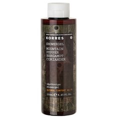 Гель для душа KORRES Mountain pepper, bergamot, coriander, 250 мл