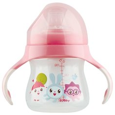 Поильник-непроливайка Малышарики 20908, 150 мл розовый Lubby