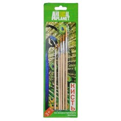 Набор кистей Action! Animal planet, синтетика, круглая с острой вершинкой, короткая ручка, 5 шт., блистер-упаковка