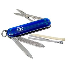 Нож многофункциональный VICTORINOX Classic SD (7 функций) с чехлом полупрозрачный синий