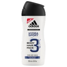 Гель для душа 3 в 1 Adidas Hydra sport, 250 мл