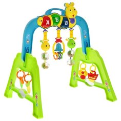 Интерактивная развивающая игрушка Малышарики Добрая гусеница (MSH0303-022) желтый/зеленый/голубой