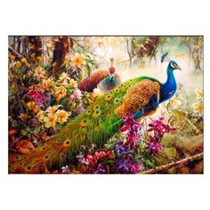 Рыжий кот Картина по номерам "Павлины в цветах" 40х50 см (AWD034)