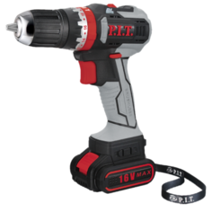 Ударная аккумуляторная дрель-шуруповерт P.I.T. PID03002-16M2/BL 30 Н·м серый/черный