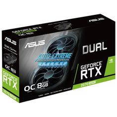 Видеокарта ASUS DUAL GeForce RTX 2070 SUPER 1605MHz PCI-E 3.0 8192MB 14000MHz 256 bit 3xDisplayPort HDMI HDCP EVO OC Retail