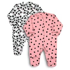 Комбинезон Веселый Малыш размер 80, розовый/белый