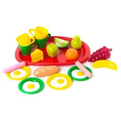Набор продуктов с посудой Orion Toys Завтрак 955в2 красный/зеленый/желтый