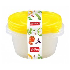 Phibo Комплект контейнеров Арт-Декор 0,75л (3 шт) желтый