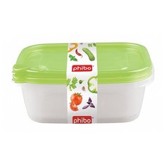 Phibo Комплект контейнеров с клапаном Фрэш 1,25л (2 шт) прозрачный/зеленый