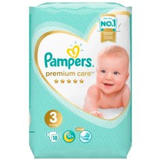 Pampers подгузники Premium Care 3 (6-10 кг) 18 шт.