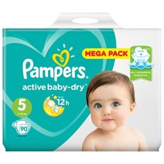 Pampers подгузники Active Baby-Dry 5 (11-16 кг) 90 шт.