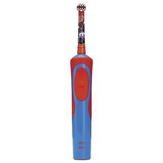 Электрическая зубная щетка Oral-B Stages Power Тачки D12.513K + чехол, синий/красный